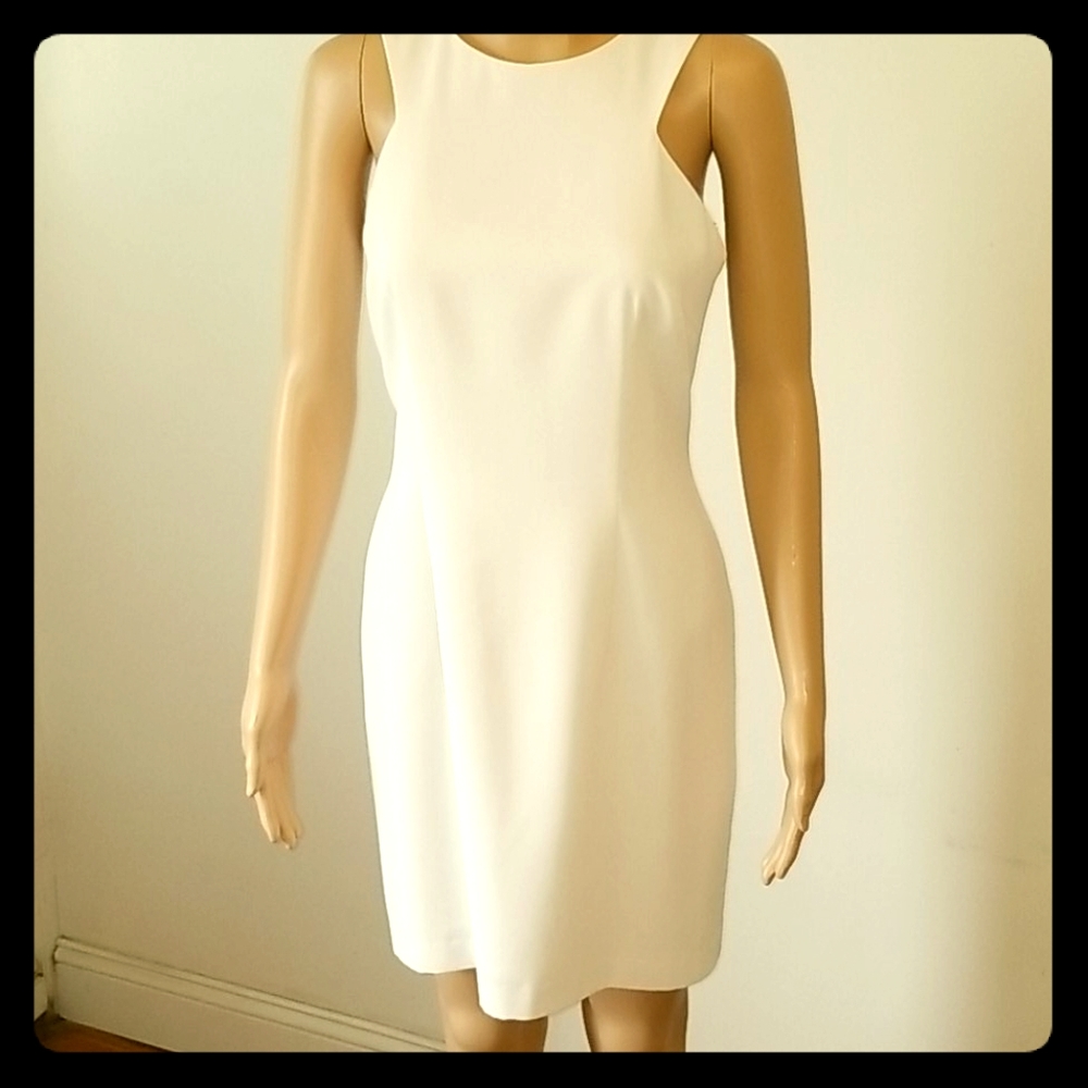 Shelli Segal white fitted dress